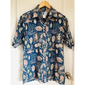 VTG STYLED BY RJC HAWAIIAN BUTTON DOWN SHIRT SZ L
